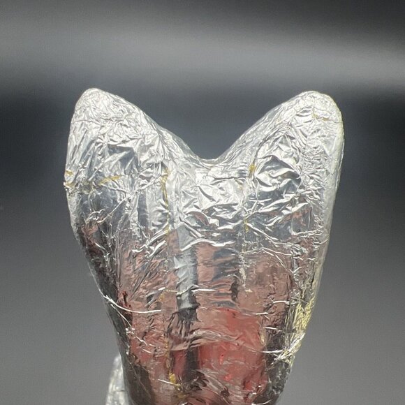 VTG Foil Wrapped Faux Chocolate Easter Bunny Rabbit Silver Decor 11in READ - Picture 16 of 16